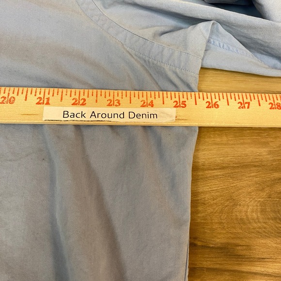 Ralph Lauren Classic Fit Shirt Mens XL Button Down Shirt Light Blue Pink Pony - Picture 8 of 10